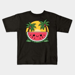 Kawaii Watermelon Kids T-Shirt